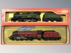 A Hornby Triang R258 NS LMS 4-6-2 Princess Loco and an R 759 G All Class Locomotive and tender,