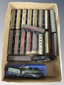 20th century tin plate passenger cars including Hornby,