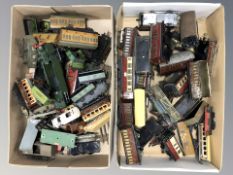 Assorted 20th century tin plate rolling stock.