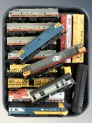 Various Triang and Lima die cast locomotives and rolling stock.