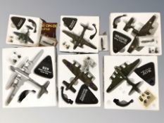 A group of modern die cast aircraft models