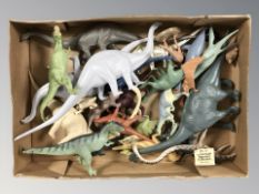 A quantity of Carnegie plastic dinosaur models