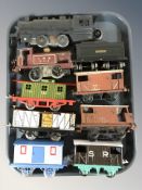 20th century tin plate locomotives and wagons.