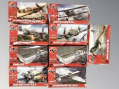 A group of Airfix aircraft scale modelling kits (one box)