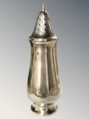 An Elizabeth II silver sugar caster, Barker Ellis, Birmingham 1965,