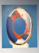 Danish School : Abstract study, oil on canvas, 50 cm x 60 cm.