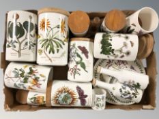 A quantity of Portmeirion The Botanic Garden kitchen ceramics.