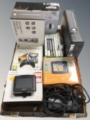 An Xbox 360 console, games, further electricals, satnav, etc.