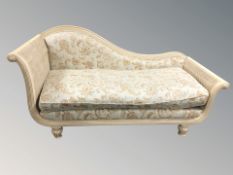 A modern chaise longue, 176 cm L x 82 cm D x 82 cm H.
