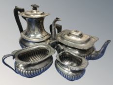 An EPNS four piece tea service, height 21 cm.