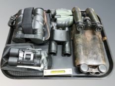 A pair of Negretti & Zambra binoculars, in leather case,