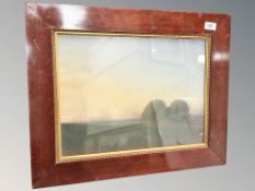 Danish School : Trees in a landscape, watercolour, 43 cm x 31 cm.