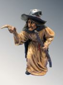 A composition figure of a witch, height 60 cm.