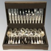A canteen of EPNS cutlery, napkin rings, etc.
