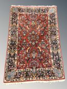 A Kashan rug, Central Iran, 170 cm x 109 cm.