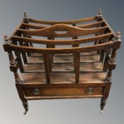 An early 20th century mahogany Canterbury