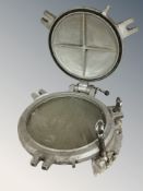 A ship's porthole, diameter 54 cm.