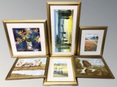 Two modern oil paintings by Margaret Pemberton,