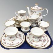 A twenty one piece Elizabethan Rosamond tea service.