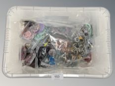 A quantity of modern costume jewellery including bead necklaces, dress rings, etc.