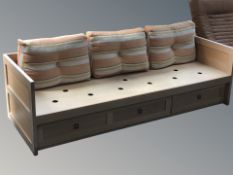 A Danish oak day bed, length 195 cm.