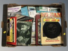 Assorted books and ephemera mostly relating to railways.