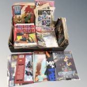 Assorted comics including Judge Dredd and 2000AD, Batman, The Penguin, etc.