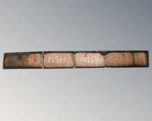 A 20th century British Railways enameled metal sign, length 127 cm.