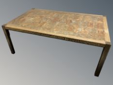 A 20th century Danish teak rectangular coffee table, 134 cm x 81 cm x 50 cm.