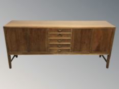 A Scandinavian walnut sideboard,