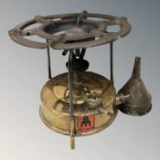 A vintage camping stove.