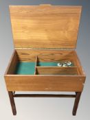A Danish teak sewing box,