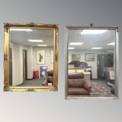 An ornate gilt framed mirror, 54 cm x 67 cm,