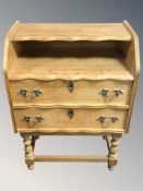A small Danish blond oak chest,