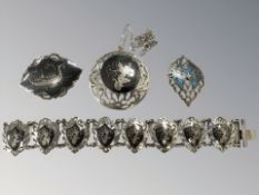 A group of Siam silver jewellery