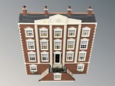 A large contemporary Georgian style doll's house, with well furnished interior including furniture,