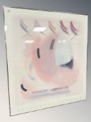 A Canadian abstract poster 'Friedbert Renbaum', 95 cm x 106 cm.