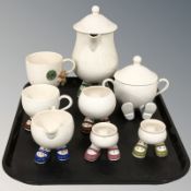 A group of novelty Carlton Ware footed tea china.