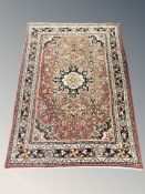 A Kashan rug, Central Iran, 221 cm x 152 cm.