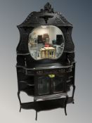 A Victorian ebonised chiffonier,