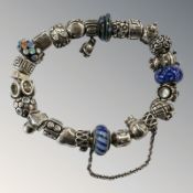 A Pandora charm bracelet