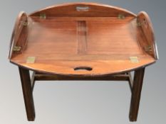 A butler's tray table, 80 cm x 50 cm x 60 cm.