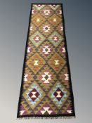 A Maimana Kilim runner, 206 cm x 60 cm.