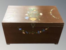 A continental painted blanket chest,