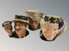 Three Royal Doulton character jugs 'The Collector', a limited edition of 5000,