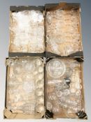 A large quantity of 20th century crystal drinking glasses, jugs, decanters, etc.