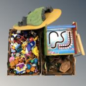 Assorted modern toys and figurines.