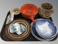 A group of Scandinavian earthenware items, Bing & Grondahl and Royal Copenhagen dishes, etc.