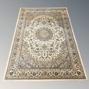 A machine made rug of Isfhan design,