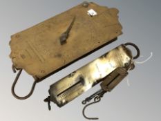 A Salters Trade spring balance scale, plus two other smaller scales.
